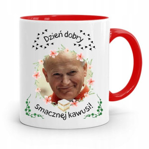 Kubek Czerwony Jan Paweł Ii Papież Dzień Dobry