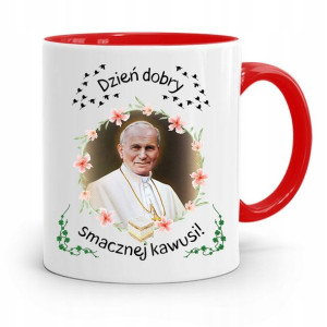 Kubek Czerwony Jan Paweł Ii Papież Dzień Dobry