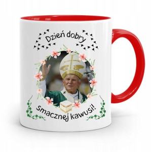 Kubek Czerwony Jan Paweł Ii Papież Dzień Dobry