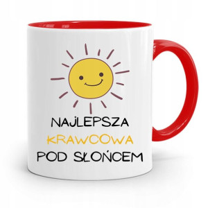 Kubek Czerwony Krawca Krawcowej Najlepsza Pod