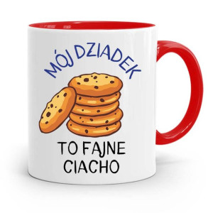 Kubek Czerwony Na Dzień Dziadka Fajne Ciacho