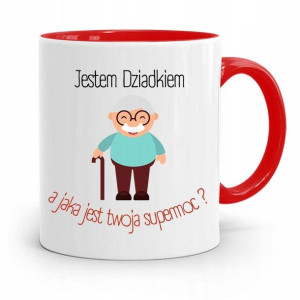 Kubek Czerwony Na Dzień Dziadka Jestem Dziadkiem