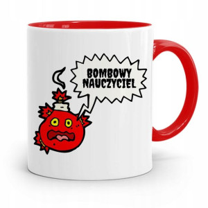 Kubek Czerwony Na Dzień Nauczyciela Bombowy