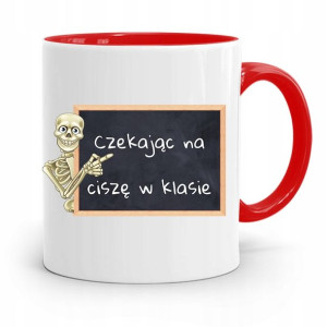 Kubek Czerwony Na Dzień Nauczyciela Cisza W Klasie
