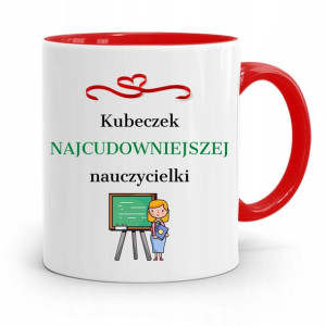 Kubek Czerwony Na Dzień Nauczyciela Cudowna