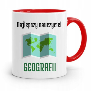 Kubek Czerwony Na Dzień Nauczyciela Geografii