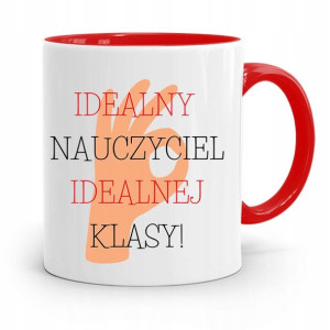 Kubek Czerwony Na Dzień Nauczyciela Idealny