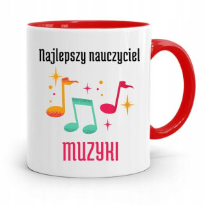 Kubek Czerwony Na Dzień Nauczyciela Muzyki Prezent