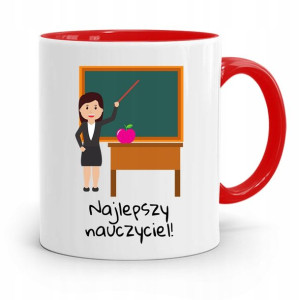 Kubek Czerwony Na Dzień Nauczyciela Najlepszy
