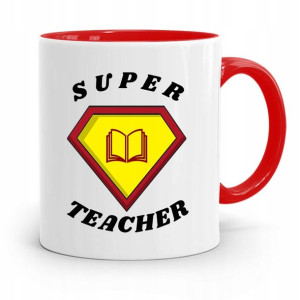 Kubek Czerwony Na Dzień Nauczyciela Super Teacher