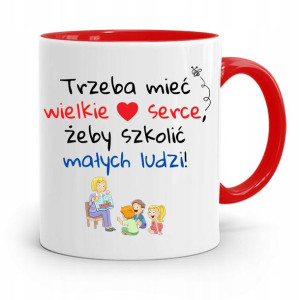 Kubek Czerwony Na Dzień Nauczyciela Wielkie Serce