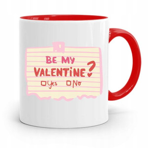 Kubek Czerwony Na Walentynki Be My Valentine?