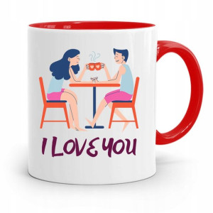 Kubek Czerwony Na Walentynki I Love You Prezent