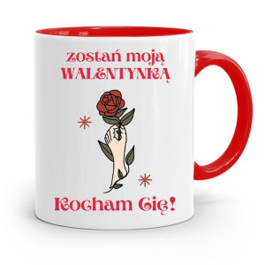 Kubek Czerwony Na Walentynki Kocham Cię Prezent