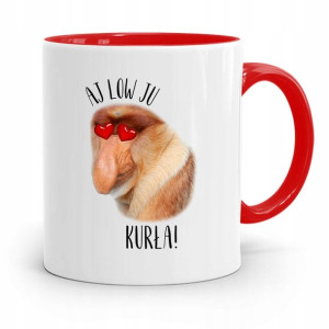 Kubek Czerwony Nosacz Janusz Aj Low Ju Kurła