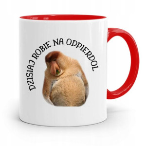 Kubek Czerwony Nosacz Janusz Robie Na Odpierdol