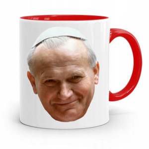 Kubek Czerwony Papież Papaj Jan Paweł Ii Prezent