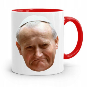 Kubek Czerwony Papież Papaj Jan Paweł Ii Prezent
