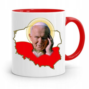 Kubek Czerwony Papież Papaj Jan Paweł Ii Prezent