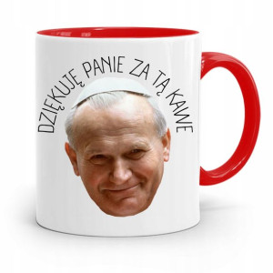 Kubek Czerwony Papież Papaj Jan Paweł Ii Prezent