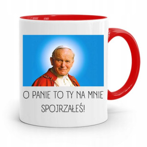 Kubek Czerwony Papież Papaj Jan Paweł Ii Prezent