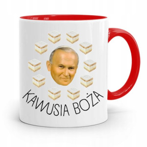 Kubek Czerwony Papież Papaj Jan Paweł Ii Prezent