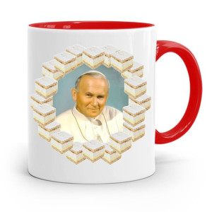 Kubek Czerwony Papież Papaj Jan Paweł Ii Prezent