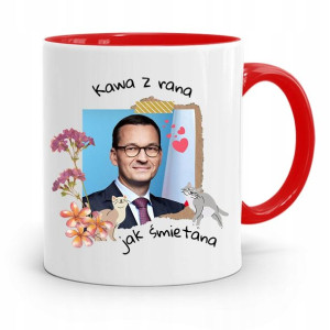 Kubek Czerwony Politycy Premier Mateusz Morawiecki