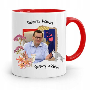 Kubek Czerwony Politycy Premier Mateusz Morawiecki
