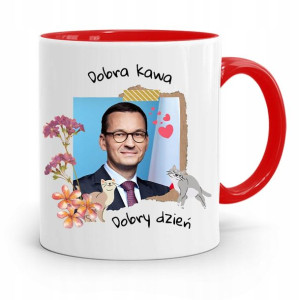 Kubek Czerwony Politycy Premier Mateusz Morawiecki