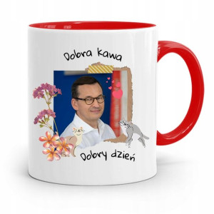 Kubek Czerwony Politycy Premier Mateusz Morawiecki