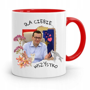 Kubek Czerwony Politycy Premier Mateusz Morawiecki