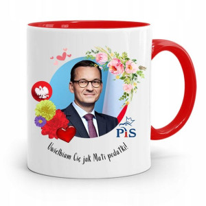 Kubek Czerwony Politycy Premier Mateusz Morawiecki