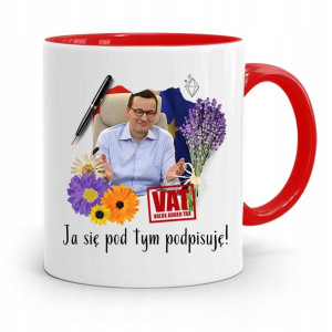 Kubek Czerwony Politycy Premier Mateusz Morawiecki