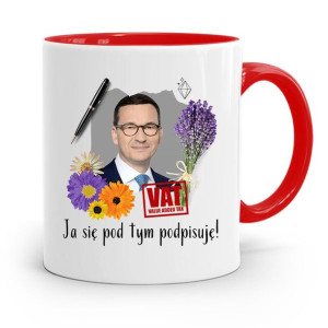 Kubek Czerwony Politycy Premier Mateusz Morawiecki