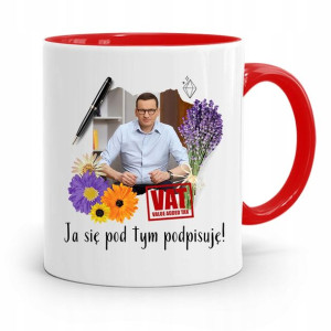 Kubek Czerwony Politycy Premier Mateusz Morawiecki