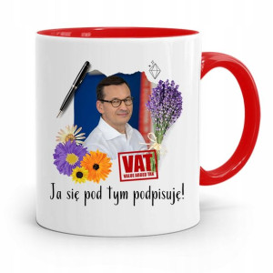 Kubek Czerwony Politycy Premier Mateusz Morawiecki