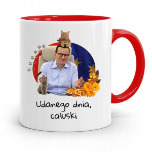 Kubek Czerwony Politycy Premier Mateusz Morawiecki
