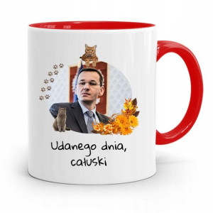 Kubek Czerwony Politycy Premier Mateusz Morawiecki