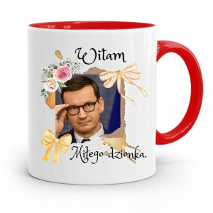 Kubek Czerwony Politycy Premier Mateusz Morawiecki