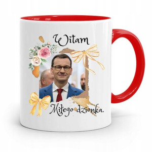 Kubek Czerwony Politycy Premier Mateusz Morawiecki