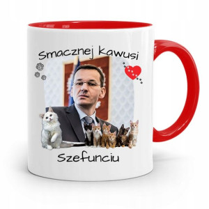 Kubek Czerwony Politycy Premier Mateusz Morawiecki