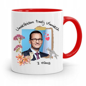 Kubek Czerwony Politycy Premier Mateusz Morawiecki