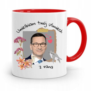Kubek Czerwony Politycy Premier Mateusz Morawiecki