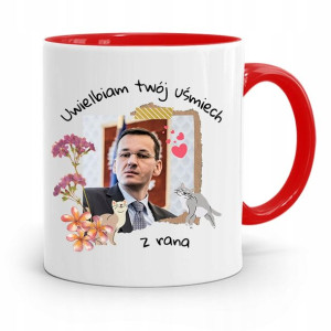 Kubek Czerwony Politycy Premier Mateusz Morawiecki