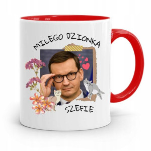 Kubek Czerwony Politycy Premier Mateusz Morawiecki