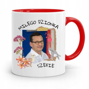 Kubek Czerwony Politycy Premier Mateusz Morawiecki