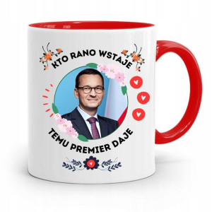 Kubek Czerwony Politycy Premier Mateusz Morawiecki