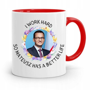 Kubek Czerwony Politycy Premier Mateusz Morawiecki