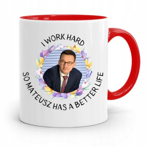 Kubek Czerwony Politycy Premier Mateusz Morawiecki